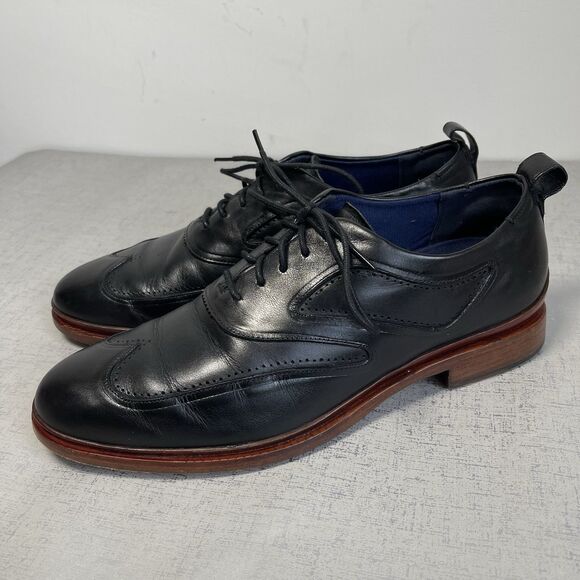 Cole Haan Men\'s 8.5 M Black Leather Washington Grand 2.0 Oxford Shoes C28182 main image 14